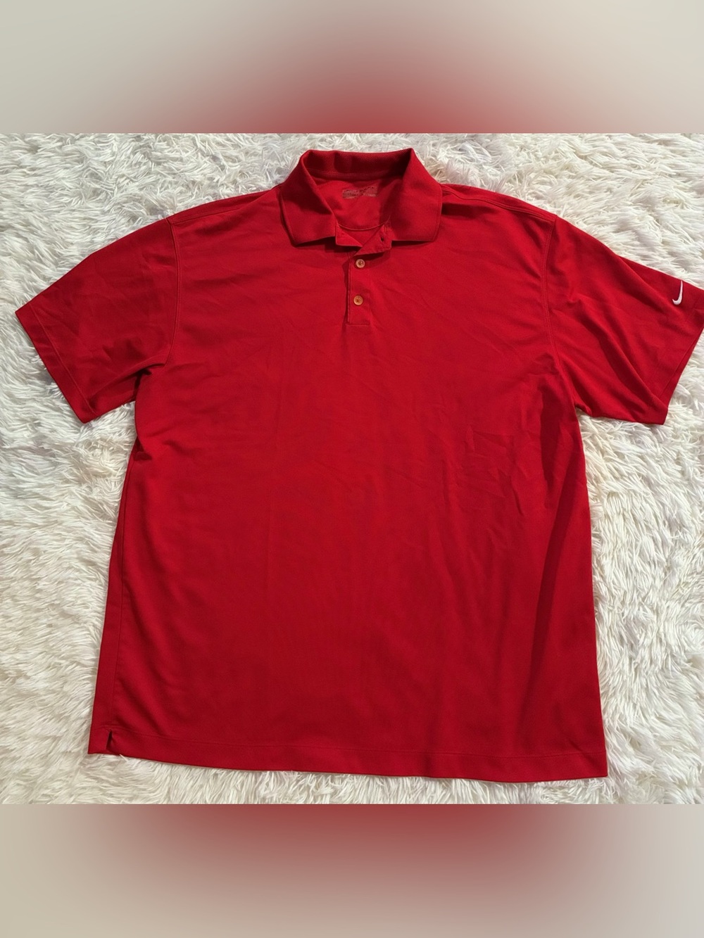 Nike Golf Athletic Active Country Club Cooling Dri-FIT Polo Shirt Red XXL 2XL